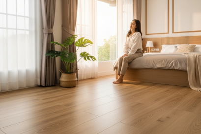 5 สไตล์การตกแต่ง กระเบื้องยางปูพื้นห้องนอน คุณสมบัติและการดูแล