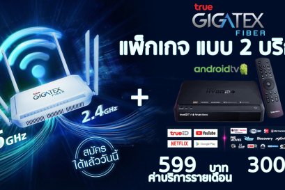 รายละเอียดแพ็กเกจติดเน็ตบ้านทรู  พร้อมกล่องทีวี เน็ตบ้าน