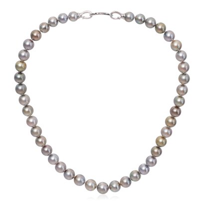 สร้อยคอไข่มุกล้วน Tahitian Pearlไล่ระดับยาว 18.0"