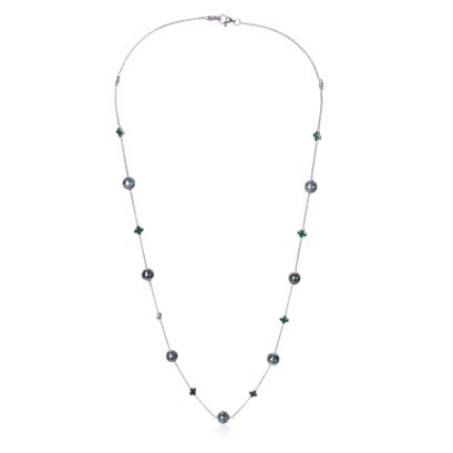 สายคล้องแมสไข่มุก Tahitian Pearl ระยะแวนคลีฟ ยาว 27.0"