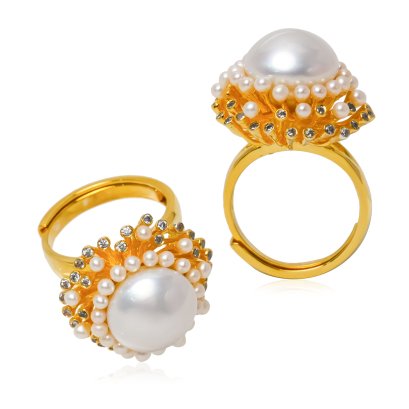 ผลิตภัณฑ์ไข่มุกจัดเซต Pearl Blooming จี้และแหวน