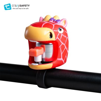 กระดิ่งจักรยานสำหรับเด็ก ลายยีราฟแดง Crazy Safety