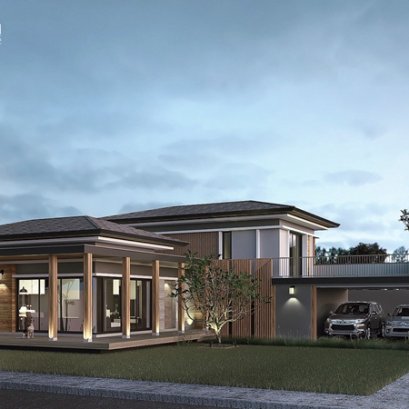 แบบบ้านชั้นครึ่ง 3 ห้องนอน 2 ห้องน้ำ พร้อมแปลนบ้าน งบไม่เกิน 3 ล้านบาท