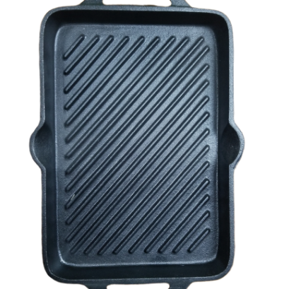 BeChef ถาดอบ กระทะ ปิ้งย่าง สามารถเอาเข้าเตาอบได้ ขนาด 35*24*3cm  ทำจากเหล็กหล่อ ย่างสเต๊ก ทนทาน ไร้สารเคมีเคลือบผิว