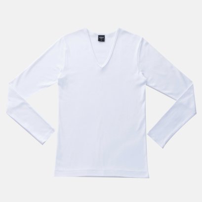 เสื้อยืดผู้ชายแขนยาว คอวี