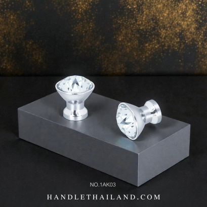 ปุ่มจับ (อะคริลิก-ซิงค์) โครเมียมเงา size 23,28 mm. 1AK03