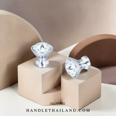 ปุ่มจับ (อะคริลิก-ซิงค์) โครเมียมเงา size 23,28 mm. 1AK03