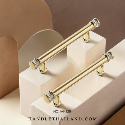 มือจับ (ซิงค์) สีทองเงา 128 mm. 1AK125