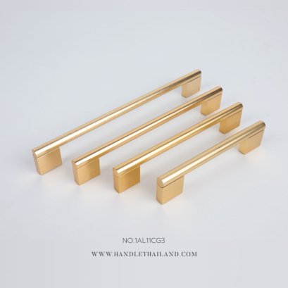 มือจับตู้ อลูมิเนียม สีแชมเปญโกลด์ (96,128,160,192mm.) | 1AL11CG