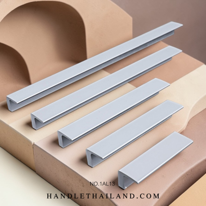 มือจับ (อะลูมิเนียม) ตัวที สีอโนไดซ์ size 32,64,96,128,160,192,256 mm 1AL02-6