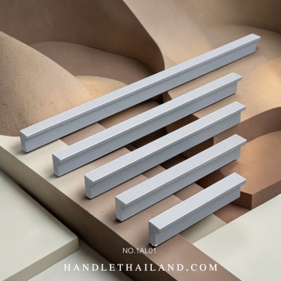 มือจับ (อะลูมิเนียม) สีอโนไดซ์ size 64,96,128,160 mm. 1AL01-6