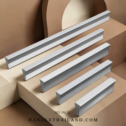 มือจับ (อะลูมิเนียม) สีอโนไดซ์ size 64,96,128mm. 1AL10-6