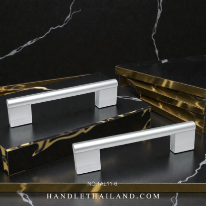 มือจับ (อะลูมิเนียม) อโนไดซ์ size 96,128,160,192, 224 mm. 1AL11-6