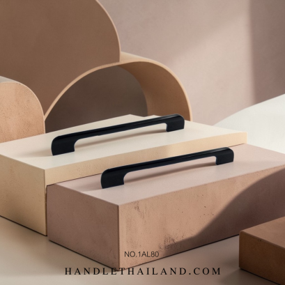 มือจับ (อะลูมิเนียม) สีดำด้าน Size 128,160,192 mm. 1AL80-BL