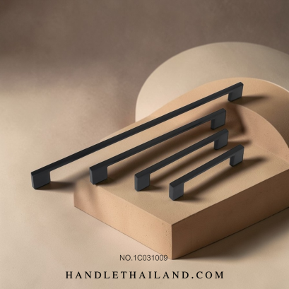 มือจับ (อะลูมิเนียม) สีดำ size. 96,128,192,320 mm. 1C0310