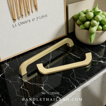 มือจับ (ซิงค์) สีทองแฮร์ไลน์ size 128,192 mm. 1C25503