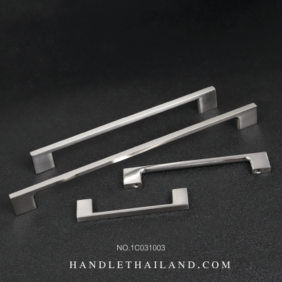 มือจับ (อะลูมิเนียม) นิกเกิลปัดแฮร์ไลน์ size 96,128,160,192,256 mm. 1C031003