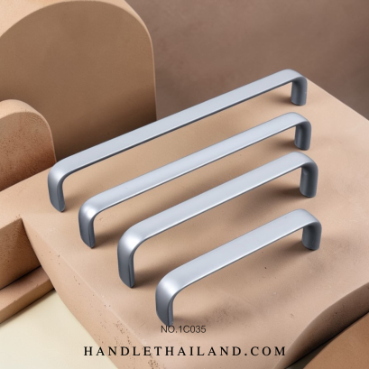 มือจับ (อะลูมิเนียม) สีอโนไดซ์ size 96,128,160,192 mm. 1C035-6