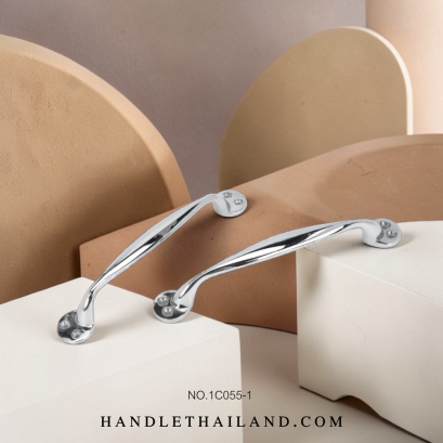 มือจับ (ซิงค์) สีโครเมียมเงา size 105,140 mm. 1C055-1