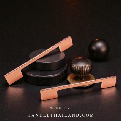 มือจับ (ซิงค์) สีพิงค์โกลด์เงา size 128,192 mm. 1C073PG1