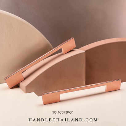 มือจับ (ซิงค์) สีพิงค์โกลด์เงา size 128,192 mm. 1C073PG1