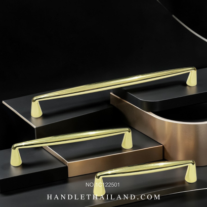 มือจับ (ซิงค์) สีทองเงา size 096,128,192 mm. 1C12250