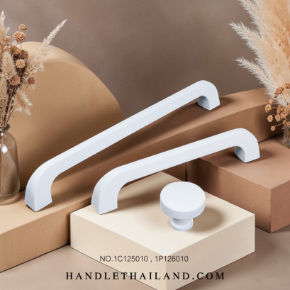 เซตมือจับ ปุ่มจับ (ซิงค์) สีขาว 128,192mm. 1C125010-1P12801