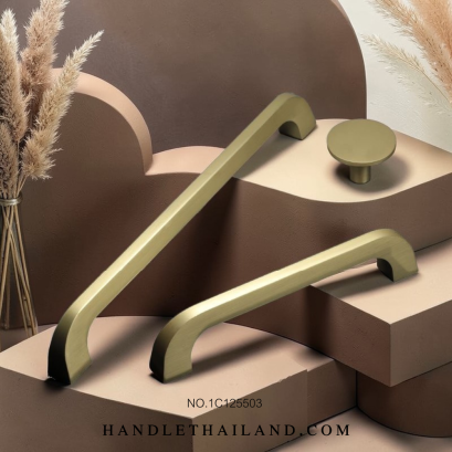 เซตมือจับ ปุ่มจับ (ซิงค์) สีทองเเฮร์ไลน์ size 128,192 mm. 1C125503