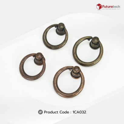 มือจับโบราณ (ซิงค์) สีดำ-เหลือง size 33,38 mm. 1CA032SAE