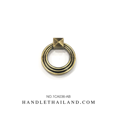 มือจับโบราณ (ซิงค์) สีดำ-เหลือง,โครเมียมเงา 45x12 mm. 1CA036