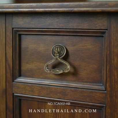 ปุ่มจับห่วงโบราณ (ซิงค์) สีดำ-เหลือง 38x15 mm. 1CA002