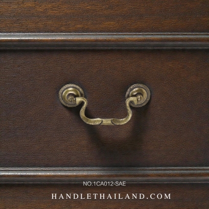 มือจับโบราณ (ซิงค์) สีดำ-เหลือง 100x125 mm. 1CA012-SAE