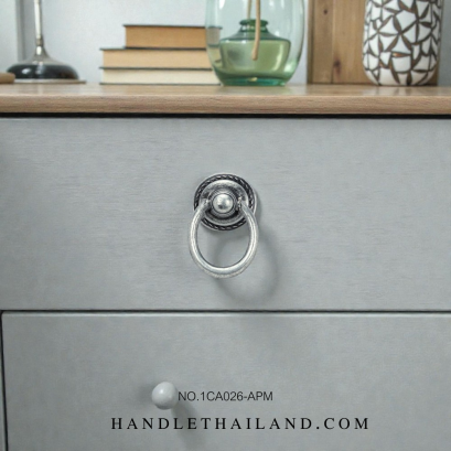 มือจับโบราณ (ซิงค์) สีดำ-เงิน 24 mm. 1CA026