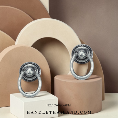 มือจับโบราณ (ซิงค์) สีดำ-เงิน 24 mm. 1CA026