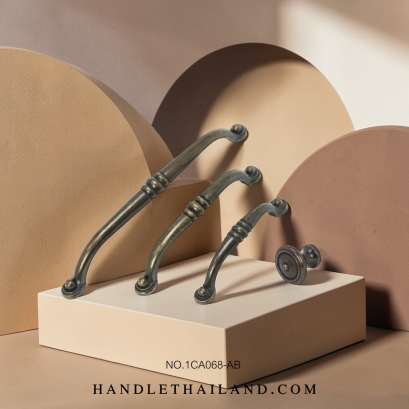 เซตมือจับ ปุ่มจับ โบราณ (ซิงค์) สีดำ-เหลือง 1CA068-1PA024