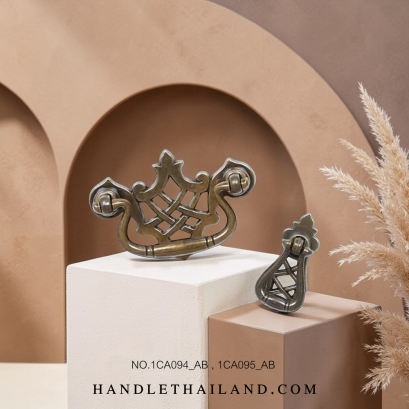 เซตมือจับ ปุ่มจับ โบราณ (ซิงค์) สีดำ-เหลือง 1CA094-1CA095