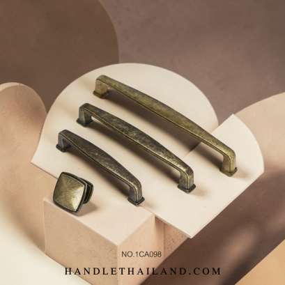 เซตมือจับ ปุ่มจับ โบราณ (ซิงค์) สีดำ-เหลือง 1CA098-AB