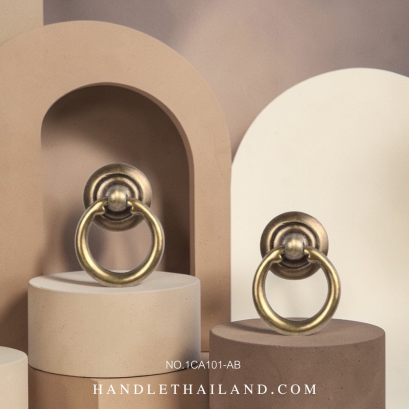 ปุ่มจับโบราณ (ซิงค์) ดำ-เหลือง 33x36 mm. 1CA101-AB