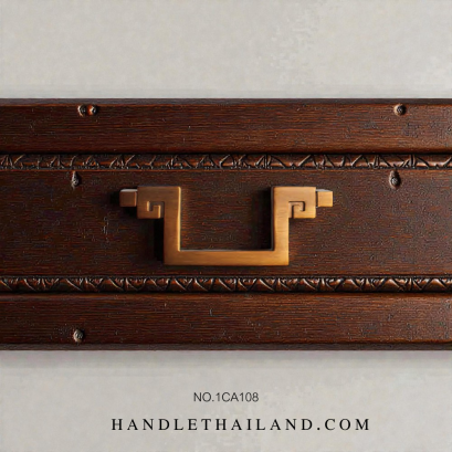 มือจับโบราณ (ซิงค์) สีกาแฟ 96x25 mm. 1CA108CFG