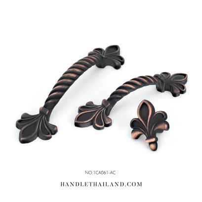 เซ็ทมือจับ, ปุ่มจับวินเทจ สีดำ-แดง (64,96 mm.) | 1CA061-AC