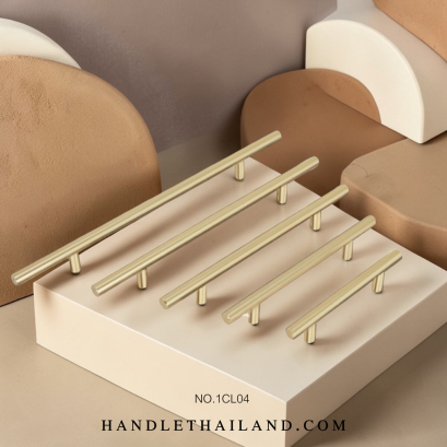 เซตมือจับ ปุ่มจับ (อะลูมิเนียม) สีทองเงา size 96,128,160,256 mm.1CL04005