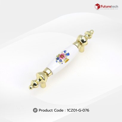 มือจับโบราณ (เซรามิก) สีทอง 76 mm. 1CZ01-G-076