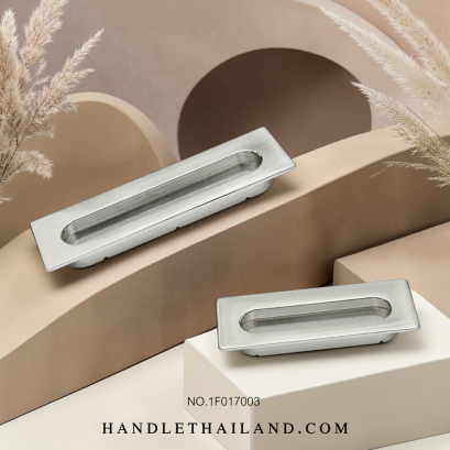 มือจับฝัง (ซิงค์) สีนิกเกิลปัดแฮร์ไลน์ 192x201 mm. 1F0170