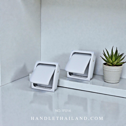 มือจับฝัง (อะลูมิเนียม) ฝาเหลี่ยม สีบรอนซ์ 45 mm. 1F014-4