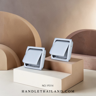 มือจับฝัง (อะลูมิเนียม) ฝาเหลี่ยม สีบรอนซ์ 45 mm. 1F014-4