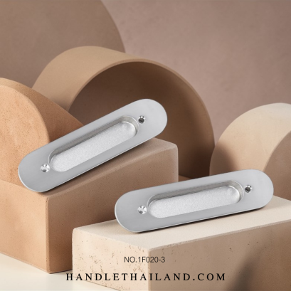 มือจับฝัง (ซิงค์) สีนิกเกิลปัดแฮร์ไลน์ 100 mm. 1F020-3