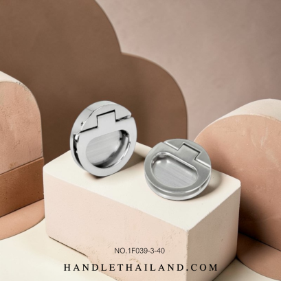 มือจับฝัง (โลหะ) สีนิกเกิลปัดแฮร์ไลน์ 40 mm. 1F039-3