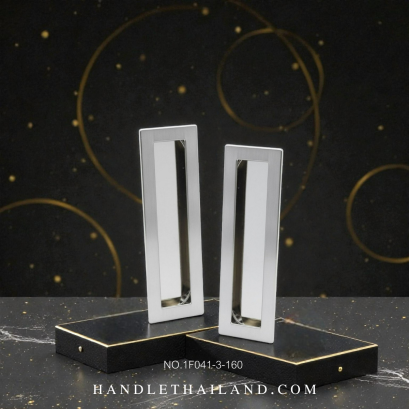 มือจับฝัง (ซิงค์) สีนิกเกิลปัดเเฮร์ไลน์ 160mm. 1F041-3-160