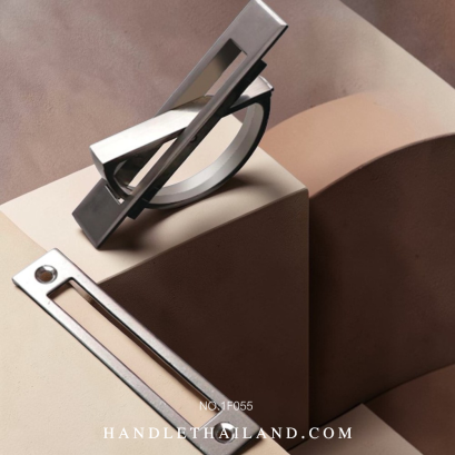 มือจับ (ซิงค์) สีนิเกิลปัดเเฮร์ใลน์ 85x100 mm. 1F055