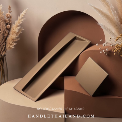 เซตมือจับฝัง ปุ่มจับ (ซิงค์) สีกาแฟด้าน 1F062